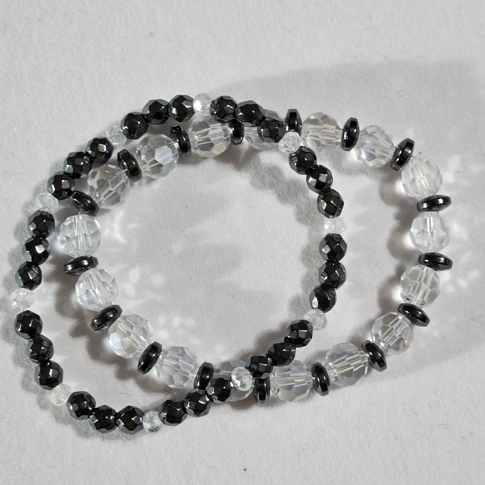 Stretch Bracelets Handcrafted Set of 2